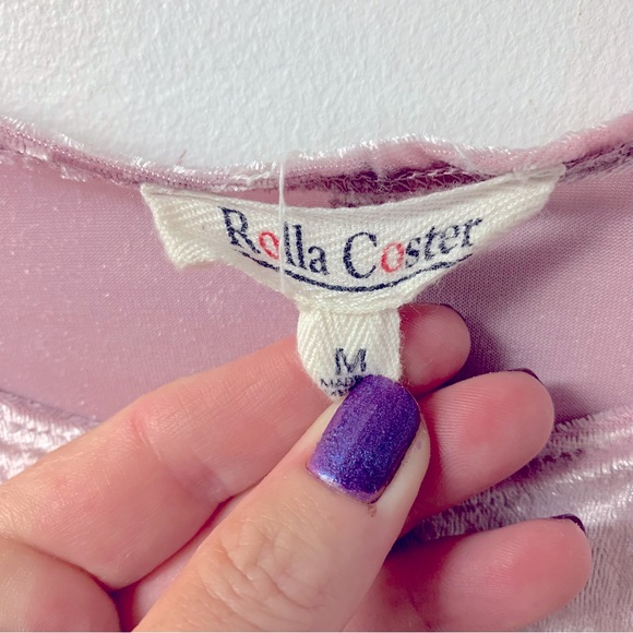 Soft pink velour dress - Picture 5 of 6